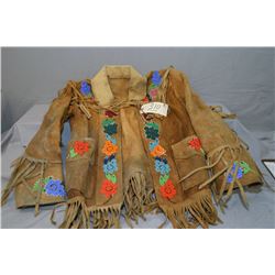 Native Beaded Jacket w/ fringes [ Man's ]