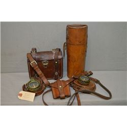 Tray Lot : 1916 Dated Compass [ Drughom & Emons London Dated 1916 ] in D. Stocks Edinburgh 1918 Leat