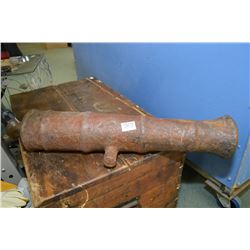 Relic - Dug Up Cannon [ approx 27" Long , 5" Diameter , w/ approx 2" or smaller bore , purported to 