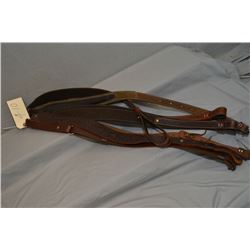 Bundle of Seven Leather Rifle Slings ( Three have quick off swivels ) [ Levys for Browning, Sako , e