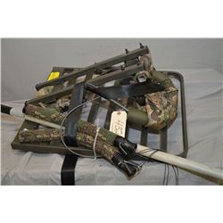 Lot : Tree Stand, Shotgun cleaning rod, Two Elk calls