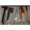 Image 1 : Bag Lot : Five Fish Fileting Knives w/scabbards [ Henckels - Buck Model 123X - Gerber - Uncle Henry 