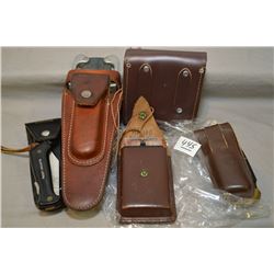 Bag Lot : Five Items : Rocky Mt Pack Saw w/case - Folding Kershaw Knife w/case - Normark Folding Kni