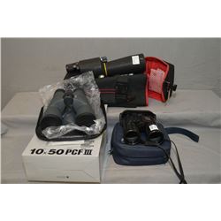 Lot of Three Items : Set of Zeiss 10 x 40 B Binoculars in Mad Katz case - Weaver Spotting Scope Only