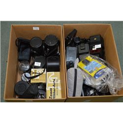 Lot of Two Boxes : Camera Lenses, accessories, Great Lot !
