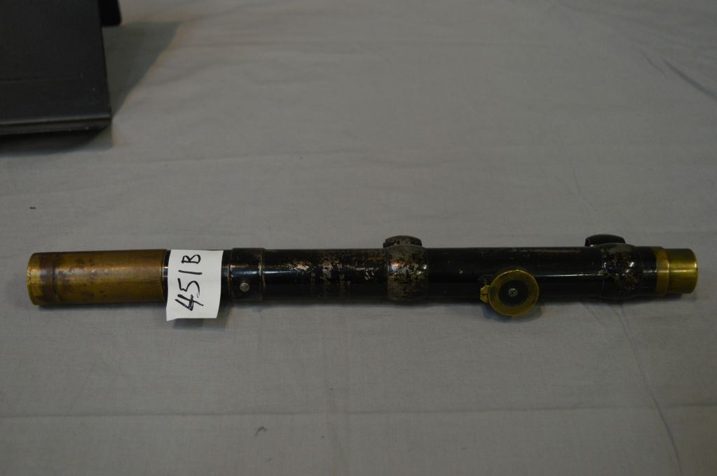 Vintage Rifle Scope [ Made in Berlin, Germany w/rings , worn finish