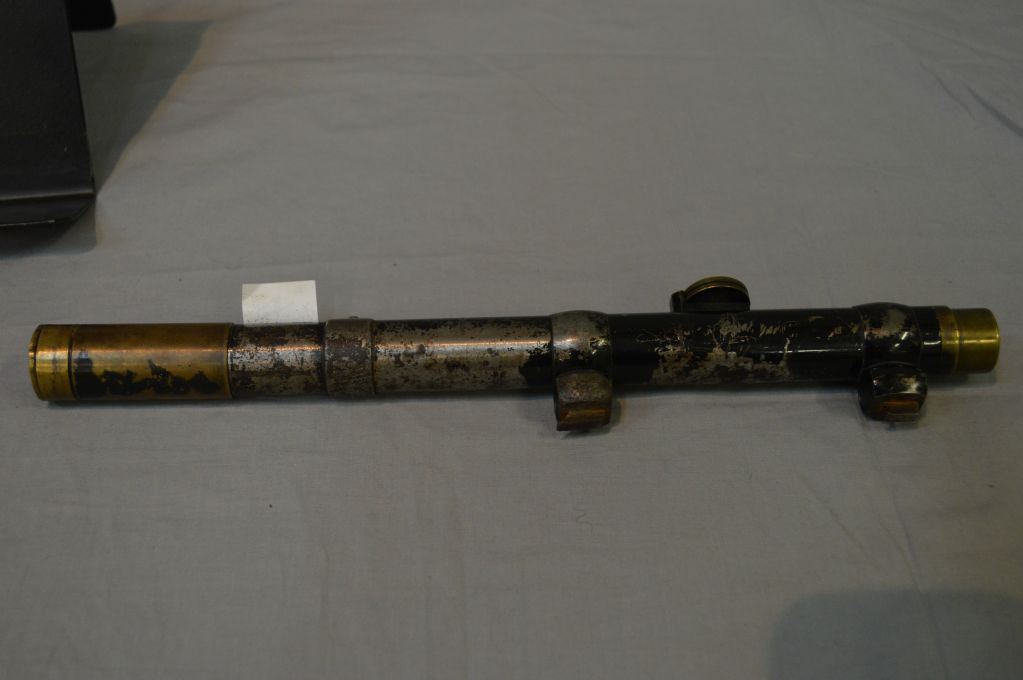 Vintage Rifle Scope [ Made in Berlin, Germany w/rings , worn finish