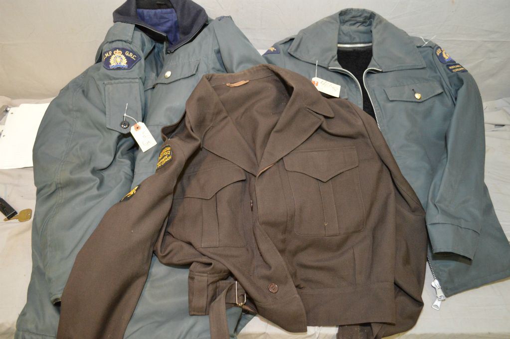 Lot of Three Items : RCMP Winter Jacket - RCMP Aux Fall Jacket - RCMP ...