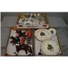 Image 1 : Lot of Three Tray Lots : RCMP Collectibles : Ltd Edition Plates - Vintage Flip Desk Calendar & Paper