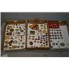 Image 1 : Lot of Three Trays : Over One Hundred Collector's Pins & Badges - Two Belt Buckles, etc.