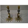 Image 1 : Lot : Two Trench Art Lamps [ made with 2" Mort & .303 shells around bases }