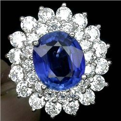 Stunning Blue & White Sapphire Ring