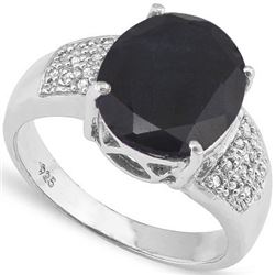 Genuine Sapphire & Diamond 5.43 carats Ring