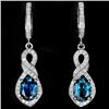 Image 1 : Natural London Blue Topaz Earrings