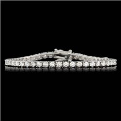 14k White Gold 4.80ct Diamond Bracelet