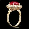 Image 3 : 14k Yellow Gold 5.50ct Ruby 1.30ct Diamond Ring