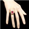 Image 4 : 14k Yellow Gold 5.50ct Ruby 1.30ct Diamond Ring