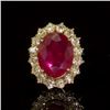 Image 1 : 14k Gold 7.27ct Ruby 1.70ct Diamond Ring