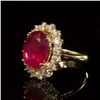 Image 2 : 14k Gold 7.27ct Ruby 1.70ct Diamond Ring