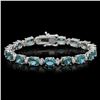 Image 1 : 14K Gold 23.39ct Topaz 0.95ct Diamond Bracelet
