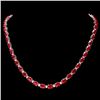 Image 1 : 14k Gold 41.00ct Ruby 2.00ct Diamond Necklace