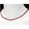 Image 5 : 14k Gold 41.00ct Ruby 2.00ct Diamond Necklace