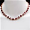 Image 2 : 14k Gold 112.00ct Ruby 1.80ct Diamond Necklace