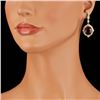 Image 3 : 14k Gold 23.50ct Ruby 1.80ct Diamond Earrings