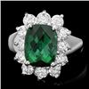 Image 1 : 14k Gold 3.00ct Tourmaline 1.05ct Diamond Ring