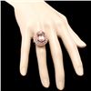 Image 4 : 14k Rose 10.00ct Morganite 1.60ct Diamond Ring