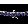 Image 3 : 14k Gold 58ct Sapphire 1.80ct Diamond Necklace