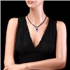 Image 4 : 14k Gold 58ct Sapphire 1.80ct Diamond Necklace
