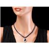 Image 5 : 14k Gold 58ct Sapphire 1.80ct Diamond Necklace