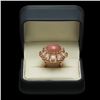Image 3 : 14K Gold 15.51ct Rose Quartz, 1.25ct Pink Sapphire 1.42ct Diamond Ring