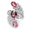 Image 2 : 14k White Gold 5.5ct Spinel 1.00ct Diamond Ring