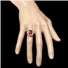 Image 4 : 14k White Gold 6.15ct Ruby 0.80ct Diamond Ring