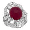 Image 1 : 14K Gold 14.84ct Ruby 1.12ct Diamond Ring
