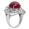 Image 2 : 14K Gold 14.84ct Ruby 1.12ct Diamond Ring