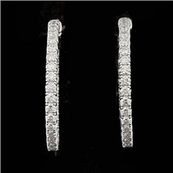 14k White Gold 4.50ct Diamond Earrings