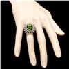 Image 4 : 14k Gold 11.50ct Peridot 2.25ct Diamond Ring
