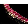 Image 4 : 14k Gold 54.9ct Ruby 1.40ct Diamond Necklace