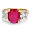 Image 2 : 14k Yellow Gold 3.00ct Ruby 1.15ct Diamond Ring