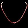 Image 1 : 14k Gold 24.00ct Ruby 1.00ct Diamond Necklace