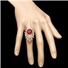 Image 4 : 14k Yellow Gold 7.00ct Ruby 2.60ct Diamond Ring