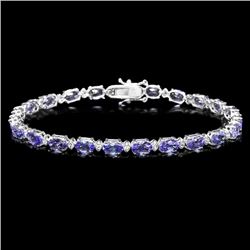 14k Gold 10ct Tanzanite 0.60ct Diamond Bracelet