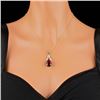 Image 4 : 14k Gold 20.00ct Ruby 0.35ct Diamond Pendant