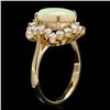 Image 2 : 14k Yellow Gold 2.00ct Opal 1.00ct Diamond Ring