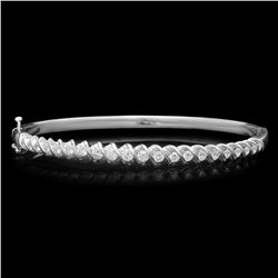 14K Gold 1.75ct Diamond Bangle Bracelet