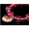 Image 3 : 14k Gold 72.00ct Ruby 1.30ct Diamond Necklace