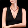 Image 5 : 14k Gold 72.00ct Ruby 1.30ct Diamond Necklace
